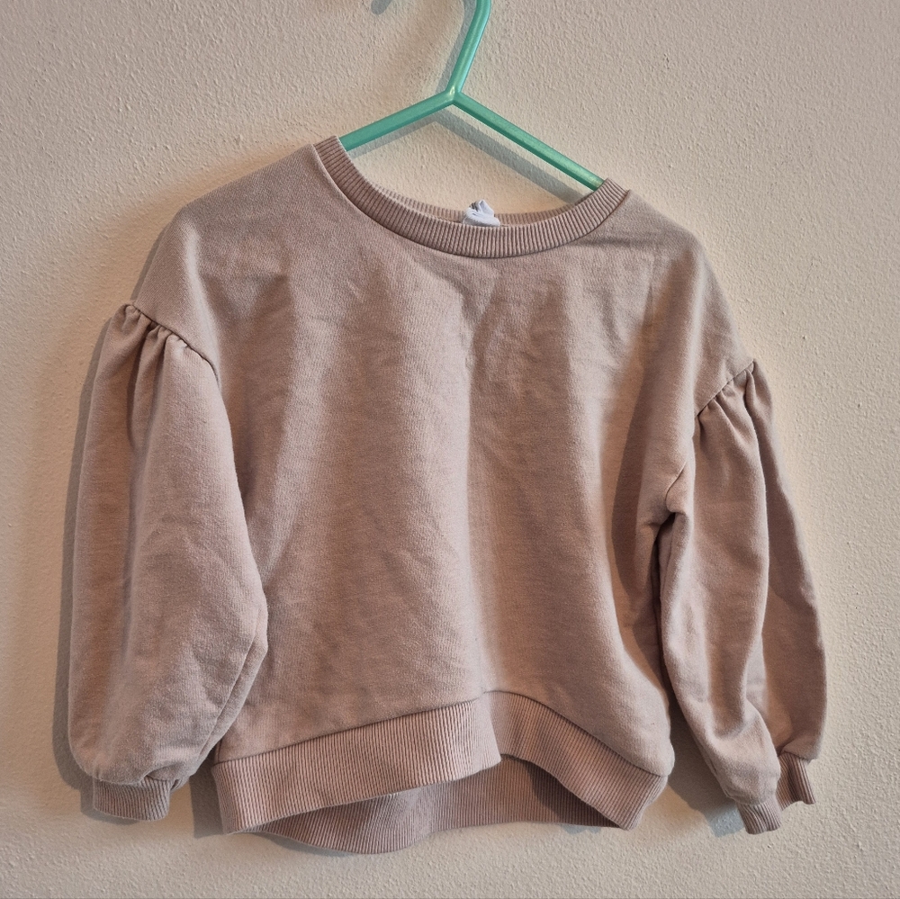 PL Kids Cotton Blend Sweatshirt Puff Sleeves Size 4